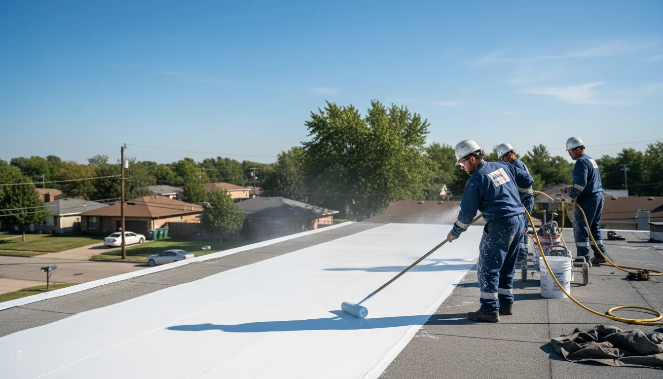 Commercial roof coating in Taswell, IN near me